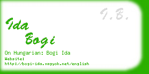 ida bogi business card